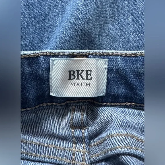 BKE Kids Blue Distressed Flare Jeans - Picture 5 of 6